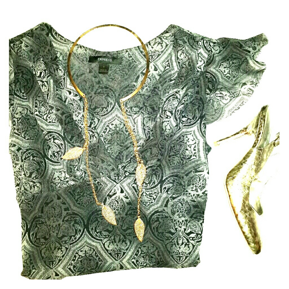 Express V-neck Dressy Top